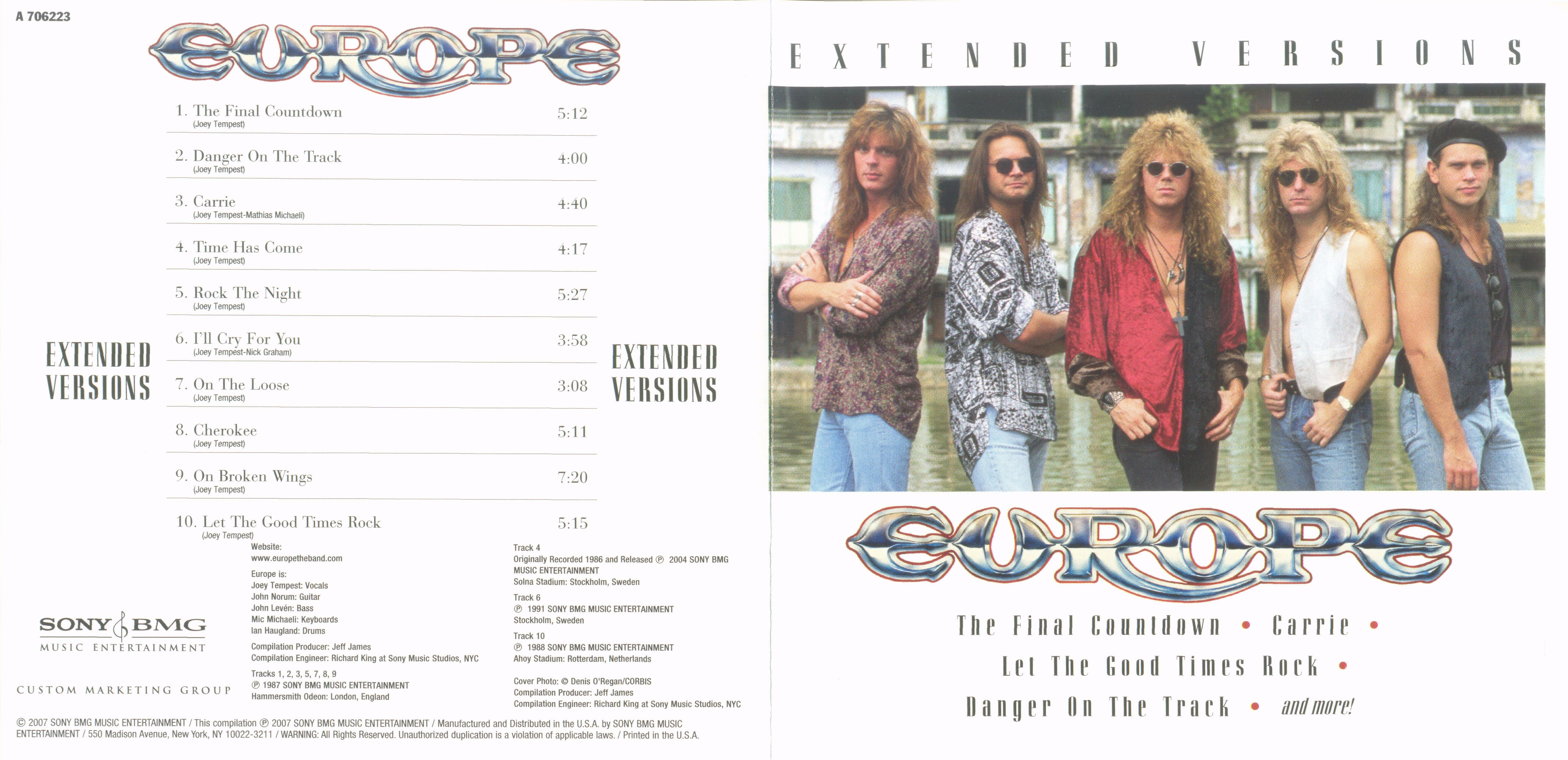 Europe  Extended Versions : Front + Inlay